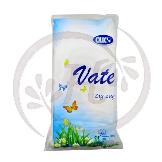 Olko Zig Zag Cotton Wool 50 g – For Hygiene, Cosmetic & Wound Care